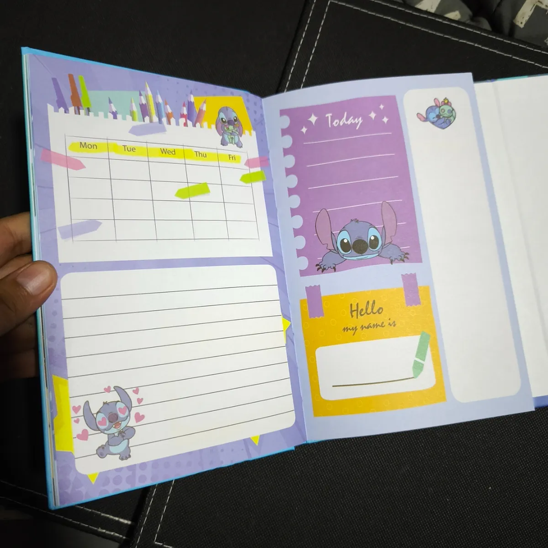Libreta Planner Tapa Dura Stitch Kawaii 6