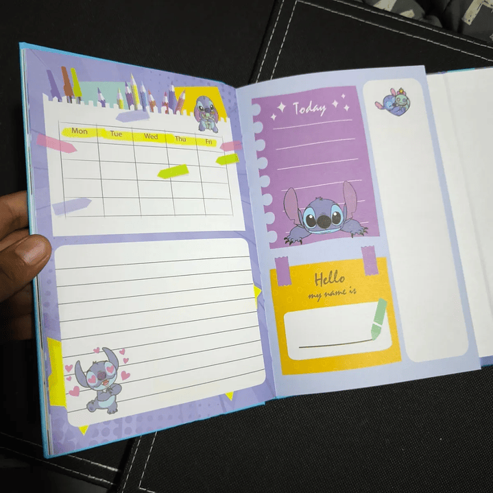 Libreta Planner Tapa Dura Stitch Kawaii 6