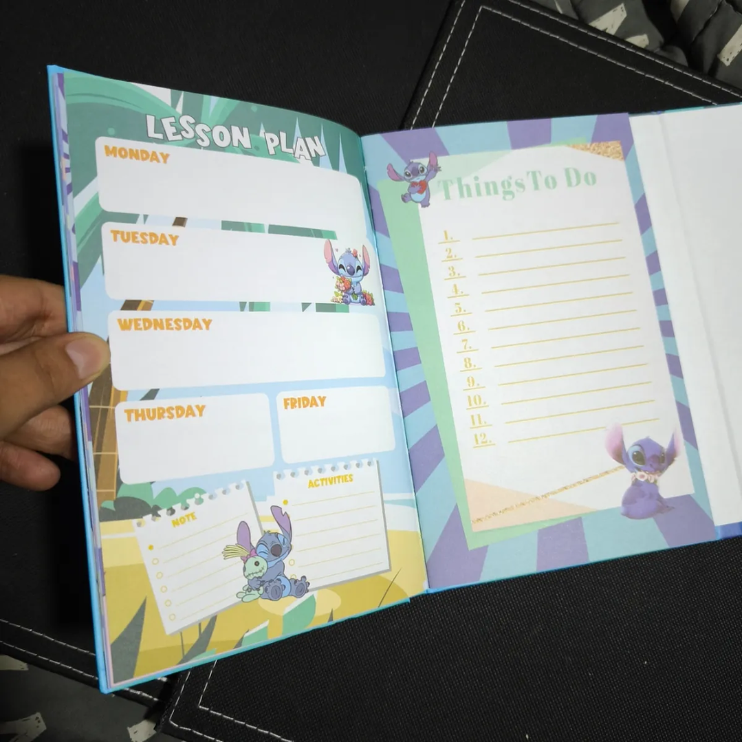 Libreta Planner Tapa Dura Stitch Kawaii 7
