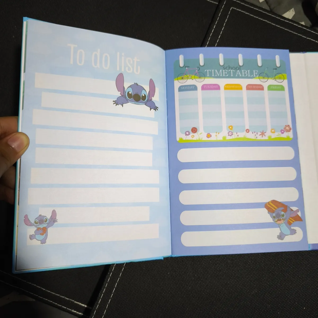 Libreta Planner Tapa Dura Stitch Kawaii 8