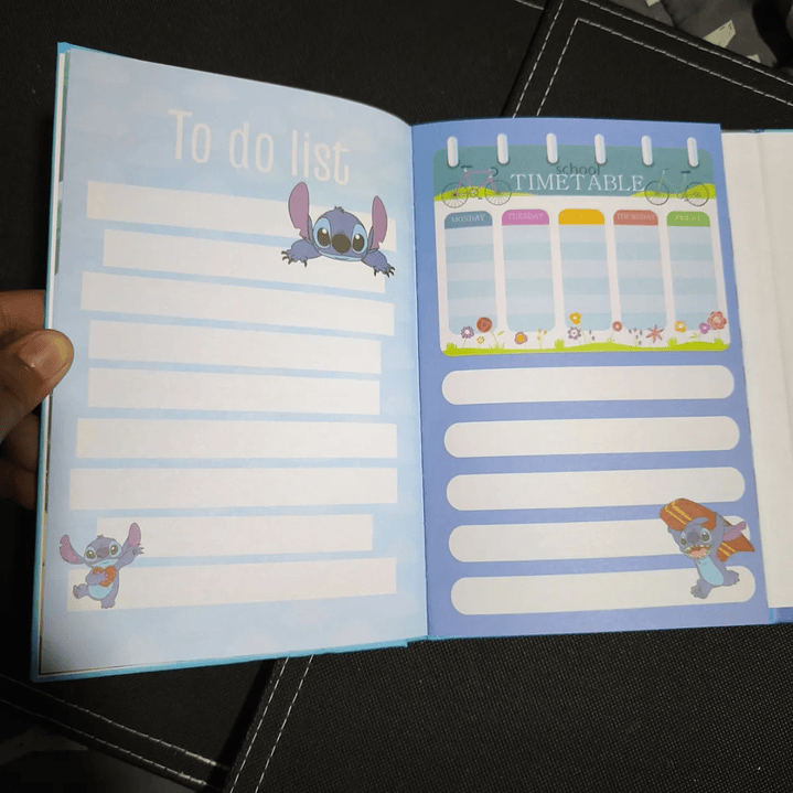 Libreta Planner Tapa Dura Stitch Kawaii 8