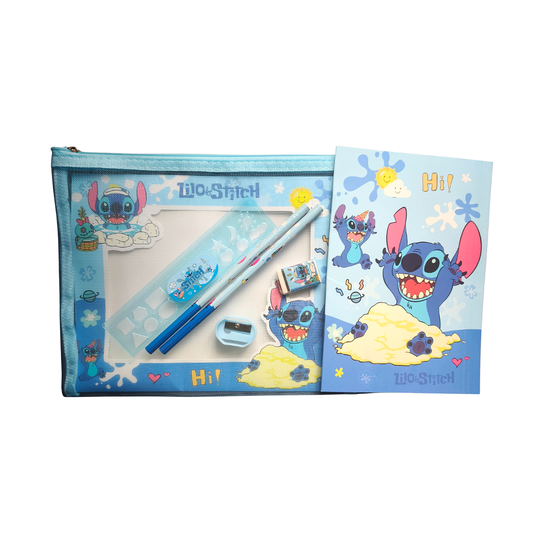 Set Escolar Stitch Disney Papelería Kawaii 2