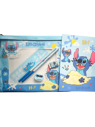 Set Escolar Stitch Disney Papelería Kawaii