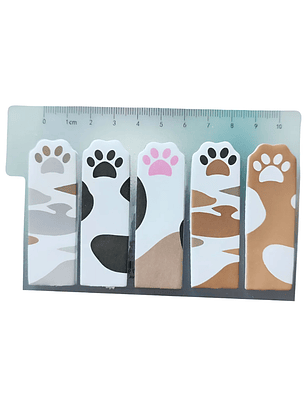 Notas Adhesivas Diseño Gatito Gato Michi Patitas Huellas Kawaii