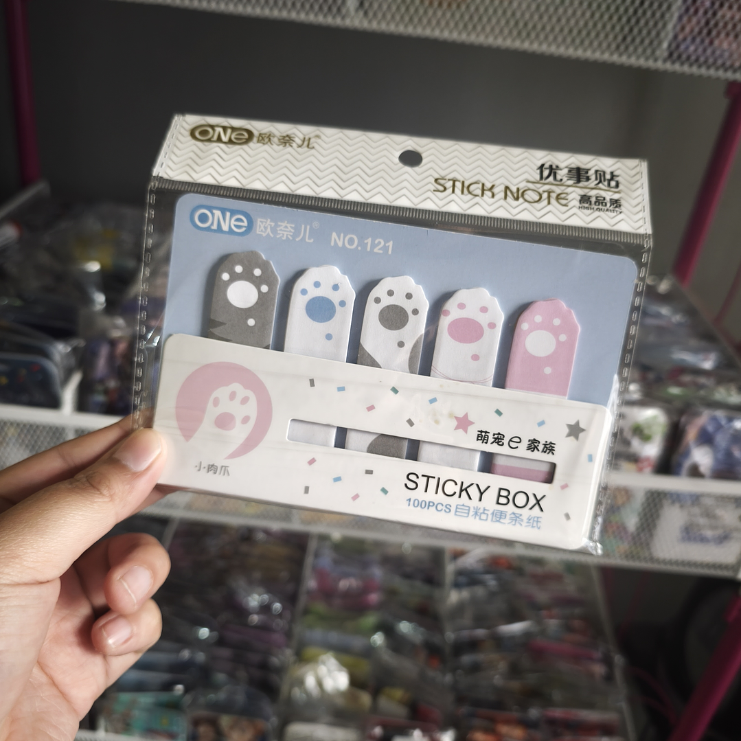 Notas Adhesivas Diseño Gatito Gato Michi Patitas Huellas Kawaii 4