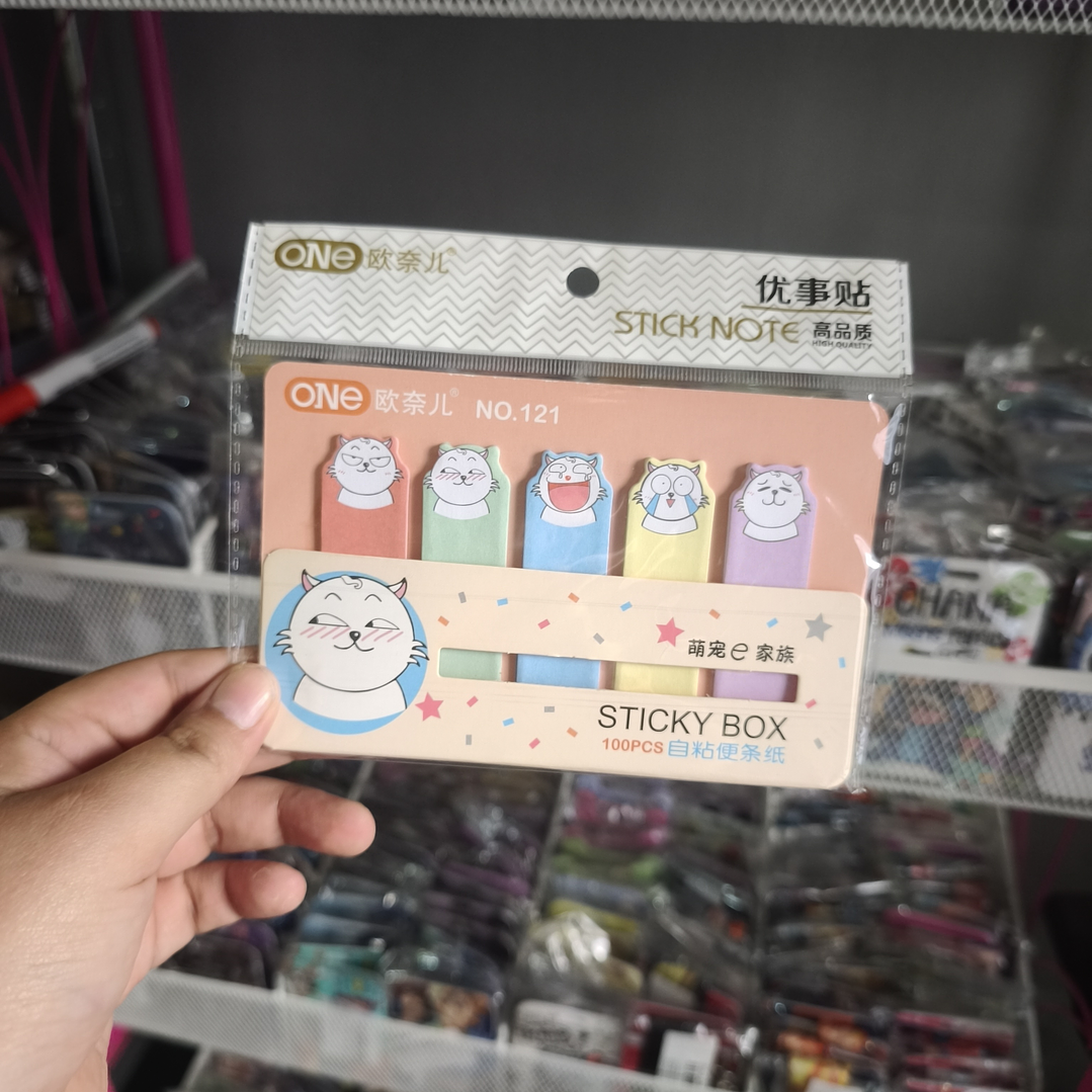 Notas Adhesivas Diseño Gatito Gato Michi Kawaii 2