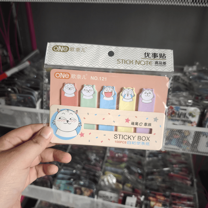 Notas Adhesivas Diseño Gatito Gato Michi Kawaii 2