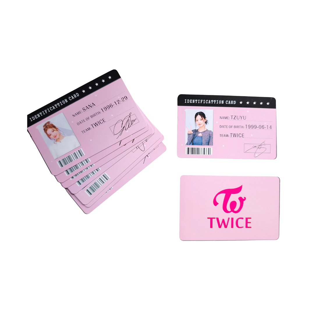 Set 9 Tarjetas Plásticas ID Card Diseño Twice Kpop 3