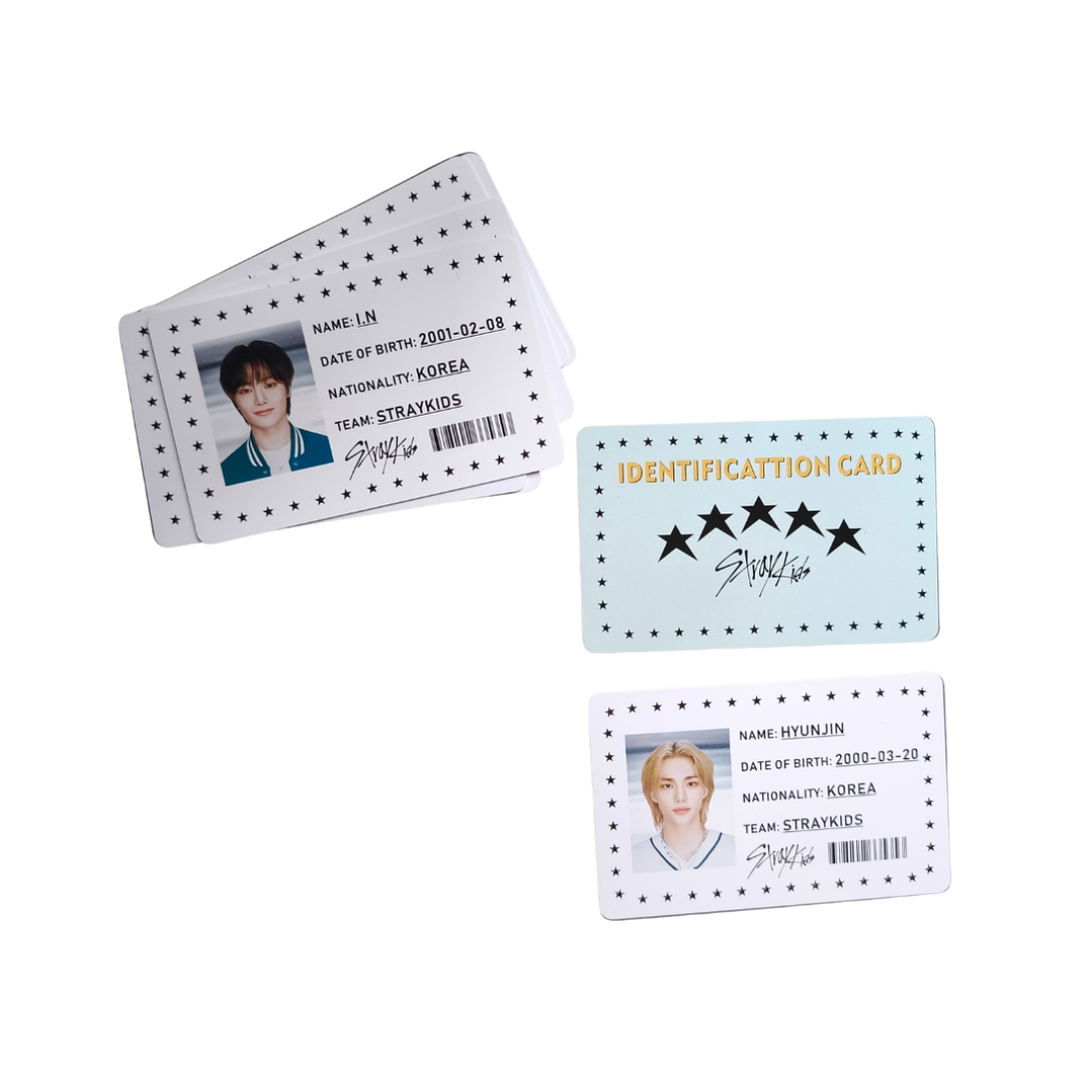 Set 8 Tarjetas Plásticas ID Card Diseño Stray Kids Kpop 2
