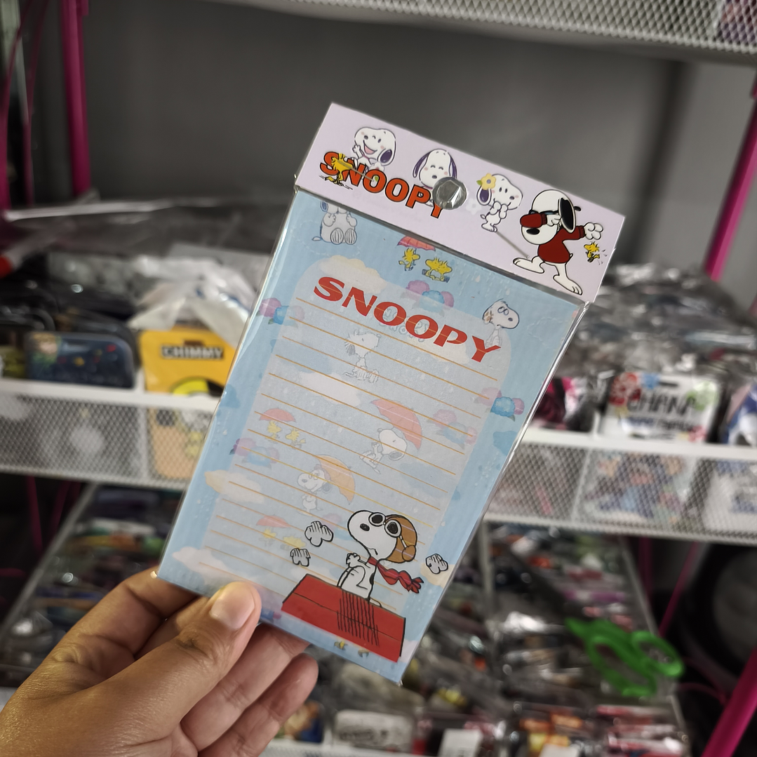 Set Esquela Block de Notas Diseño Snoopy 2