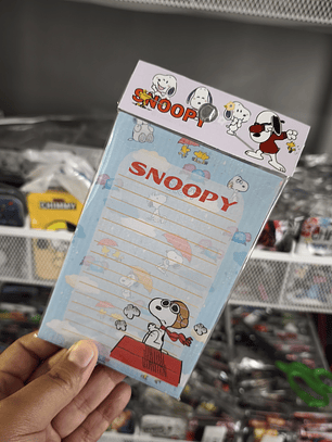 Set Esquela Block de Notas Diseño Snoopy
