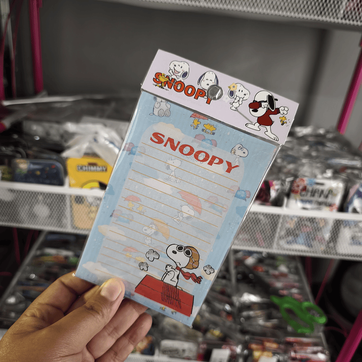 Set Esquela Block de Notas Diseño Snoopy 2