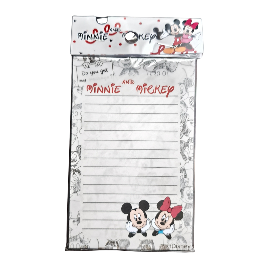 Set Esquela Block de Notas Diseño Mickey Mouse & Minnie Mouse 1