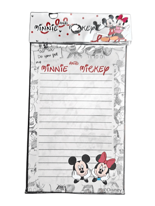 Set Esquela Block de Notas Diseño Mickey Mouse & Minnie Mouse