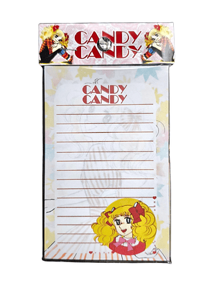 Set Esquela Block de Notas Diseño Candy Candy Anime