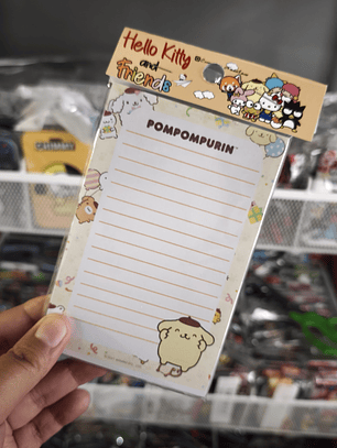 Set Esquela Block de Notas Diseño Pompompurin Kawaii