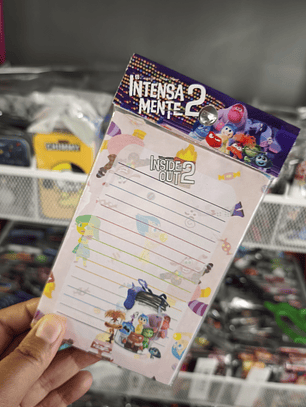 Set Esquela Block de Notas Diseño Intensamente