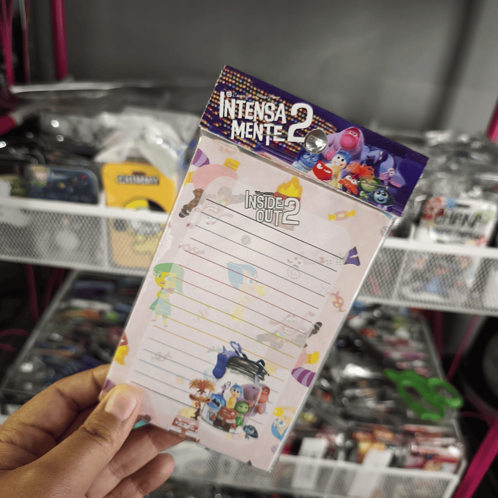 Set Esquela Block de Notas Diseño Intensamente 2