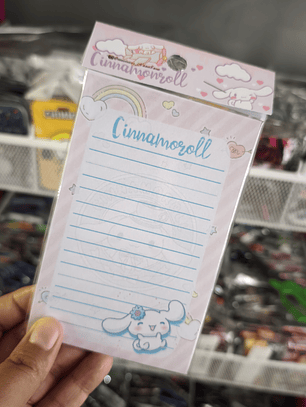 Set Esquela Block de Notas Diseño Cinnamoroll Kawaii