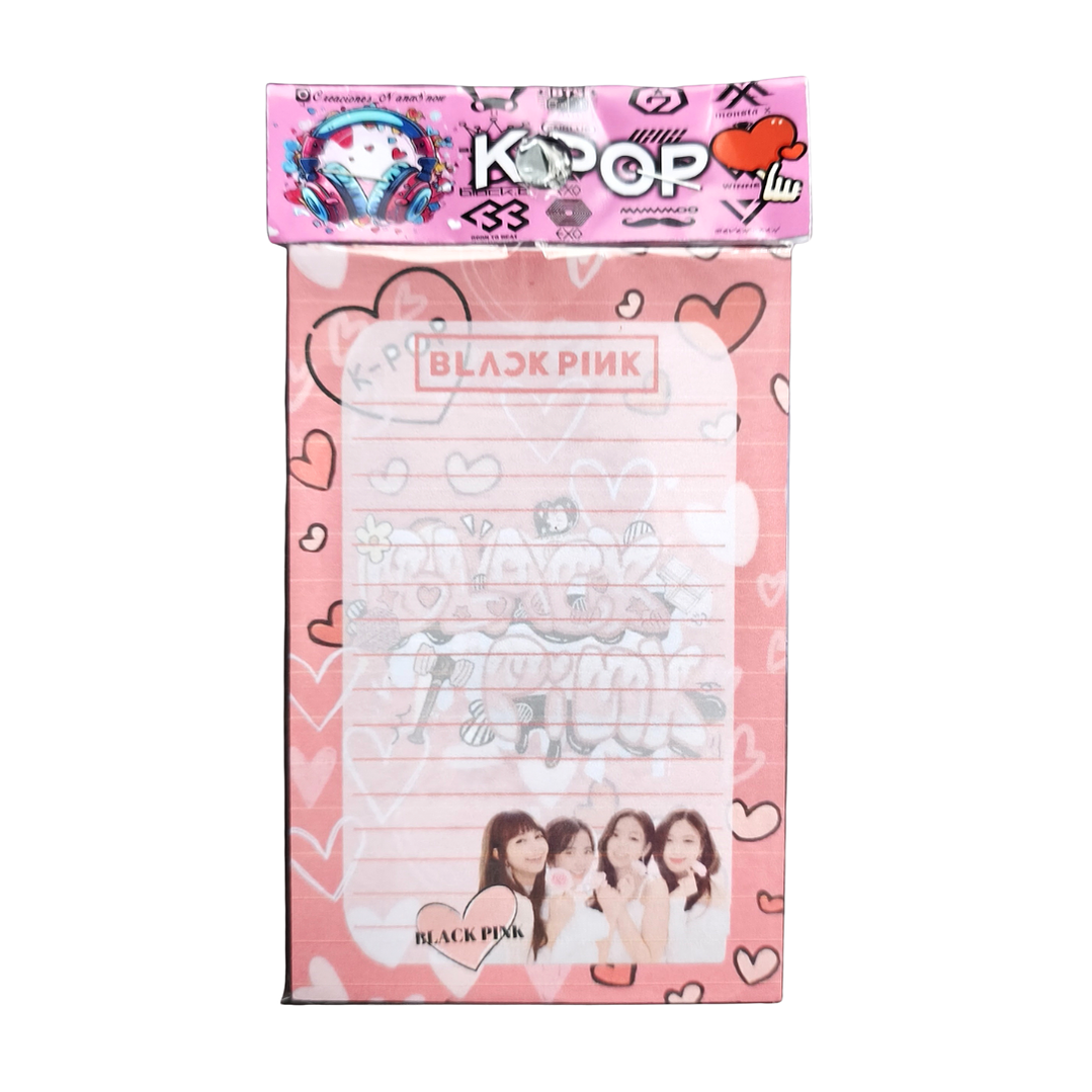 Set Esquela Block de Notas Diseño Blackpink Kpop 1
