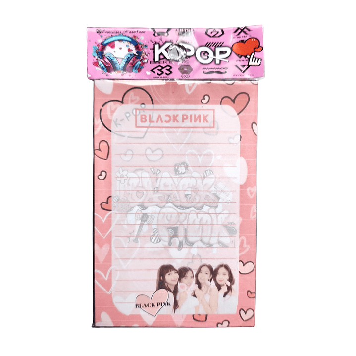 Set Esquela Block de Notas Diseño Blackpink Kpop 1