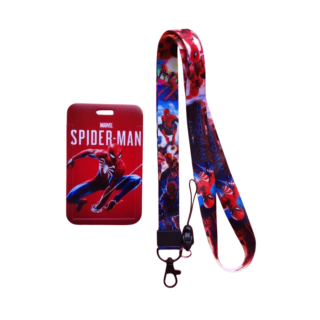 Portacredencial + Lanyard Superheroes Hombre Araña Spiderman Marvel 1