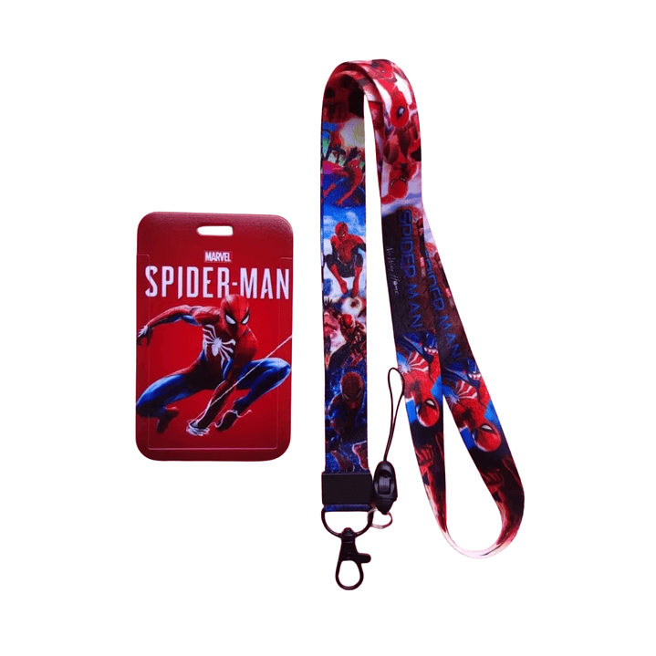 Portacredencial + Lanyard Superheroes Hombre Araña Spiderman Marvel 1