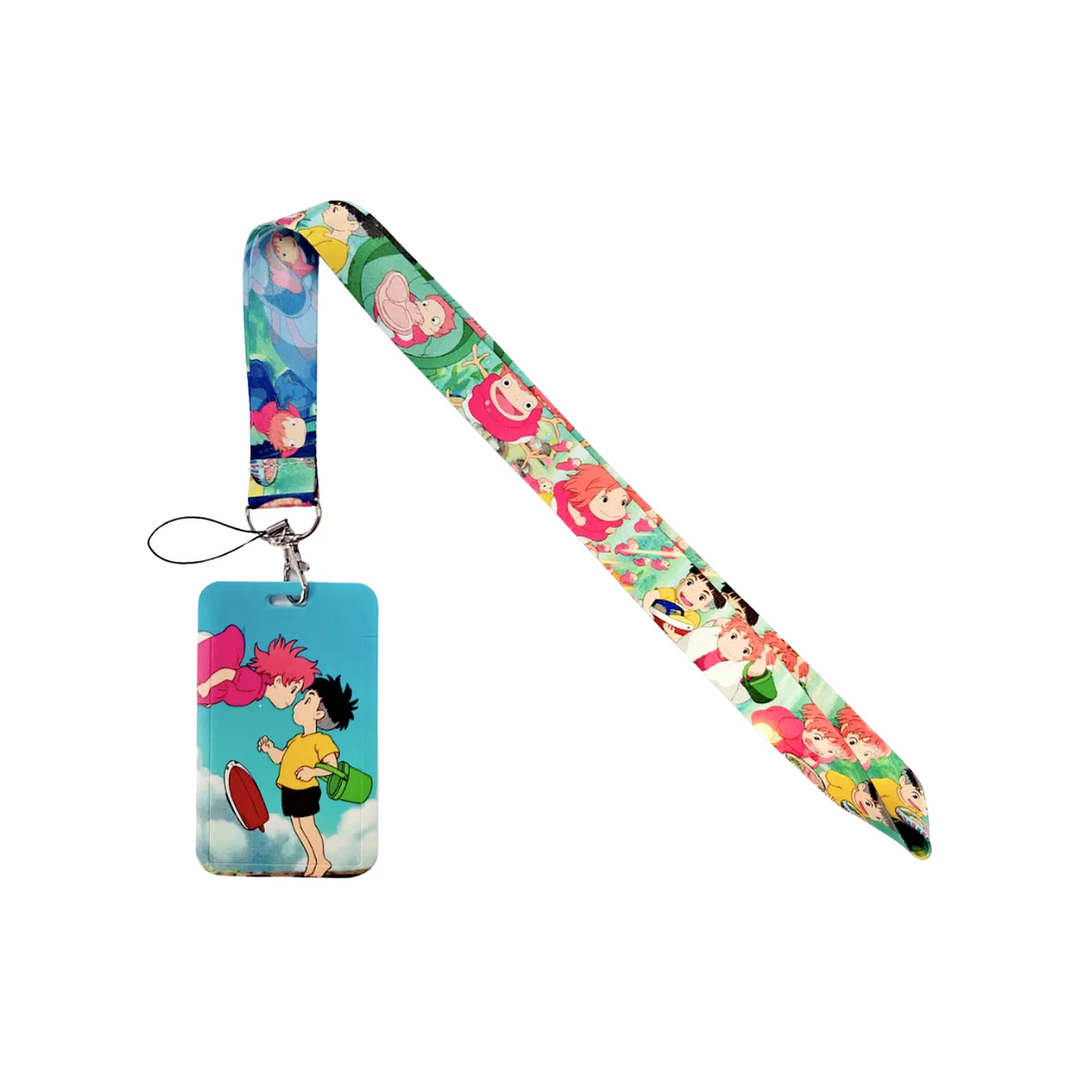 Portacredencial + Lanyard Ponyo Anime Studio Ghibli 1