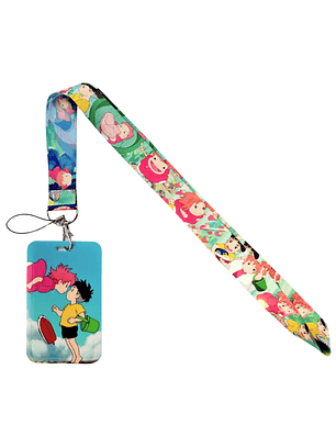 Portacredencial + Lanyard Ponyo Anime Studio Ghibli