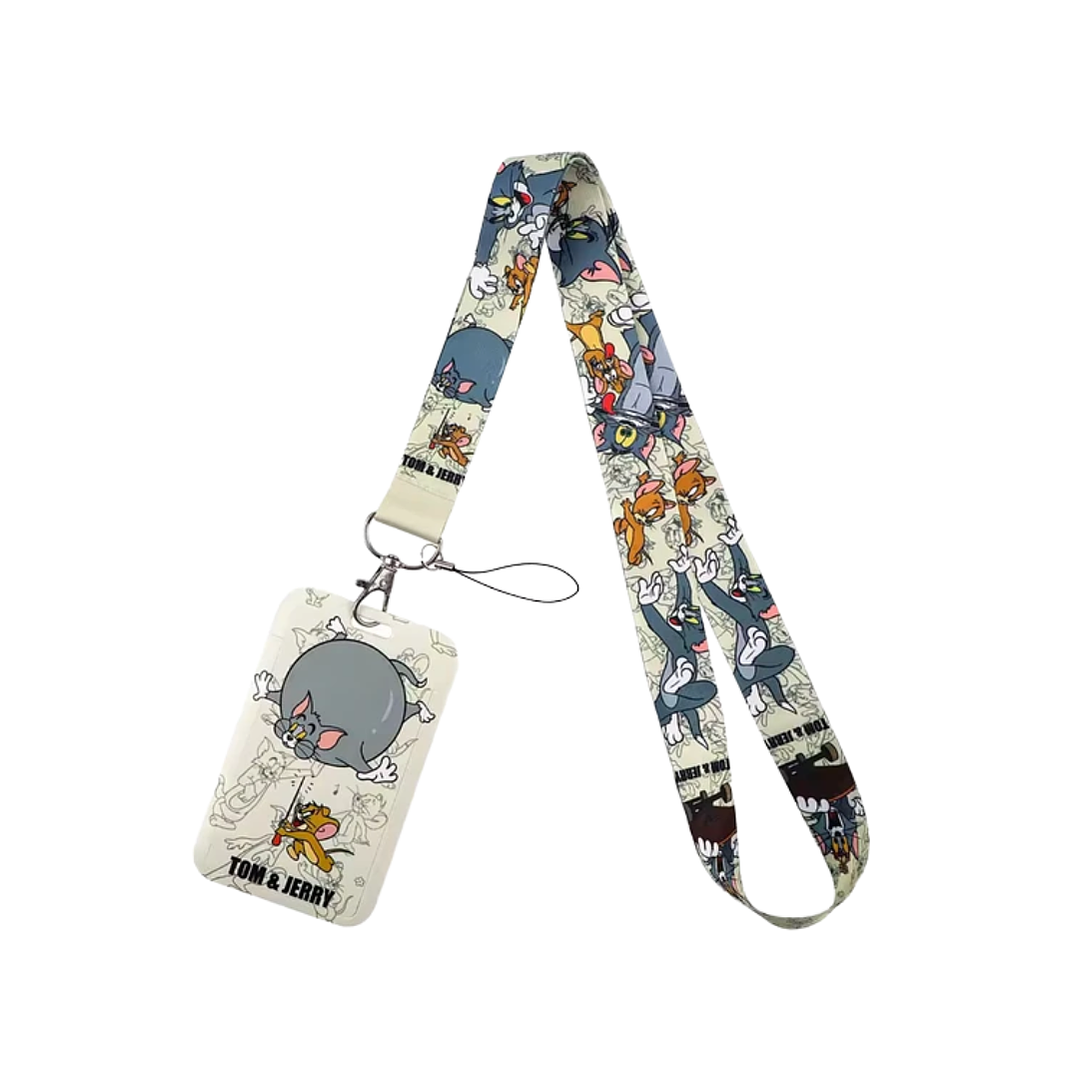 Portacredencial + Lanyard Tom & Jerry Serie Cartoon 1