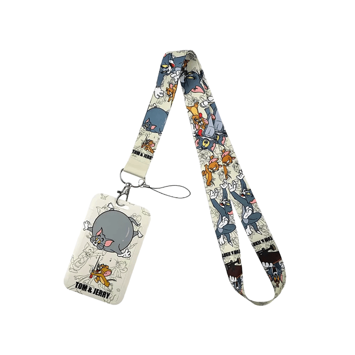 Portacredencial + Lanyard Tom & Jerry Serie Cartoon 1