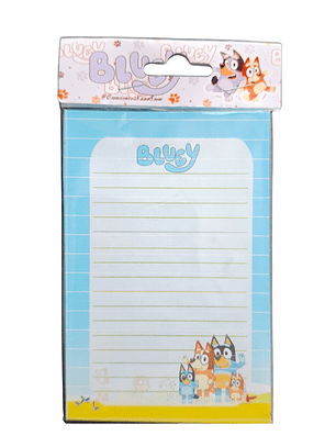 Set Esquela Block de Notas Diseño Bluey