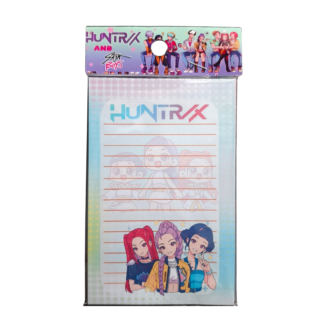Set Esquela Block de Notas Diseño Huntrix Kpop Demon Hunters 1