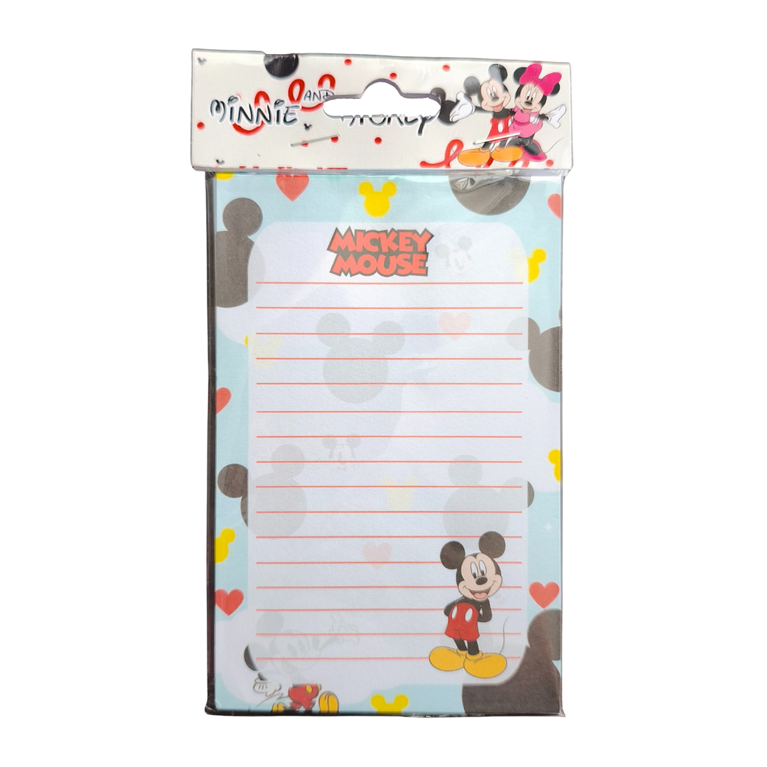 Set Esquela Block de Notas Diseño Mickey Mouse & Minnie Mouse 3