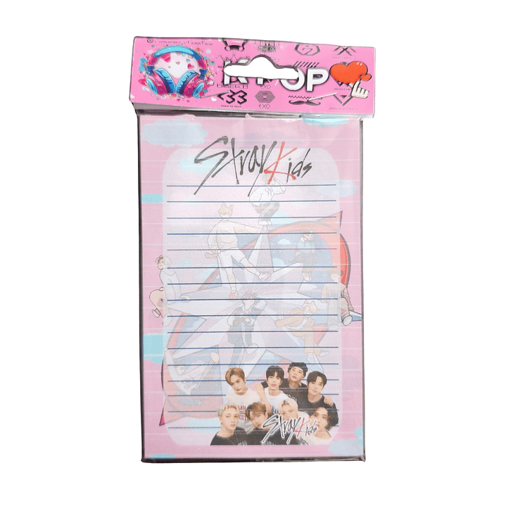 Set Esquela Block de Notas Diseño Stray Kids Kpop 1