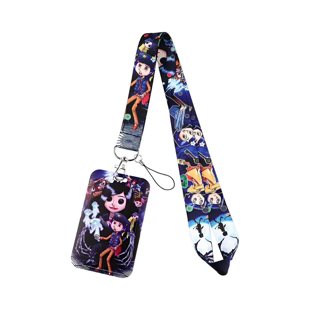 Portacredencial + Lanyard Coraline Película 1