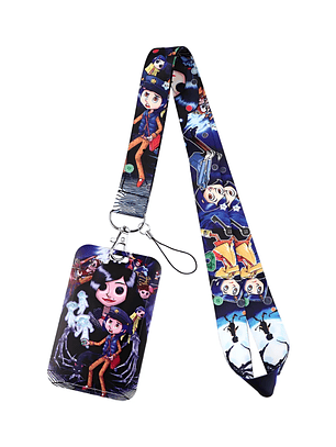 Portacredencial + Lanyard Coraline Película