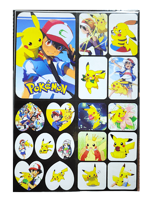 Set 222 Stickers Pokemon Pikachu Anime Pegatinas