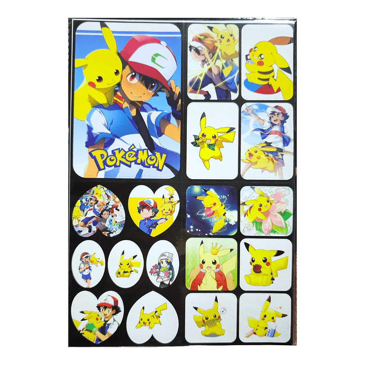 Set 222 Stickers Pokemon Pikachu Anime Pegatinas 1