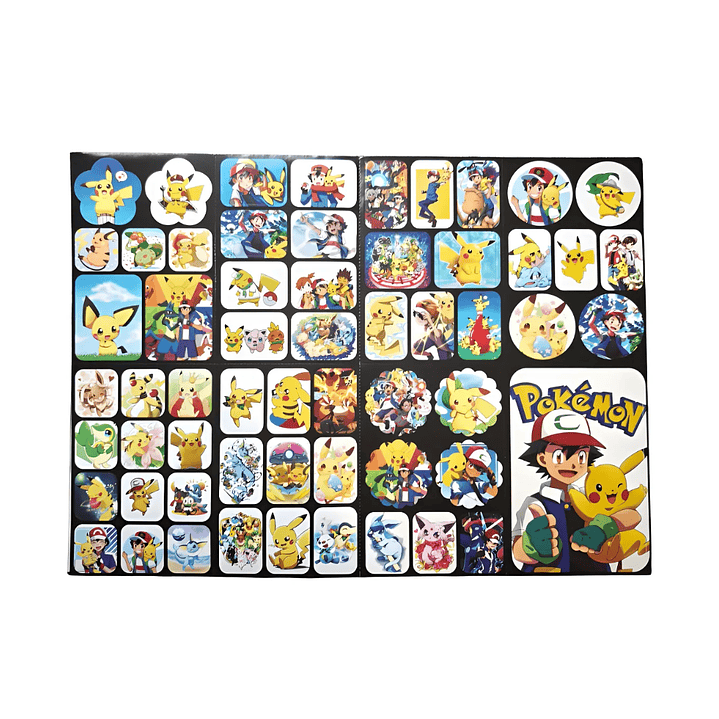 Set 222 Stickers Pokemon Pikachu Anime Pegatinas 2