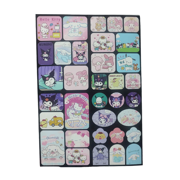 Set 222 Stickers Hello Kitty y Amigos Sanrio Kuromi Melody Kawaii Pegatinas 4