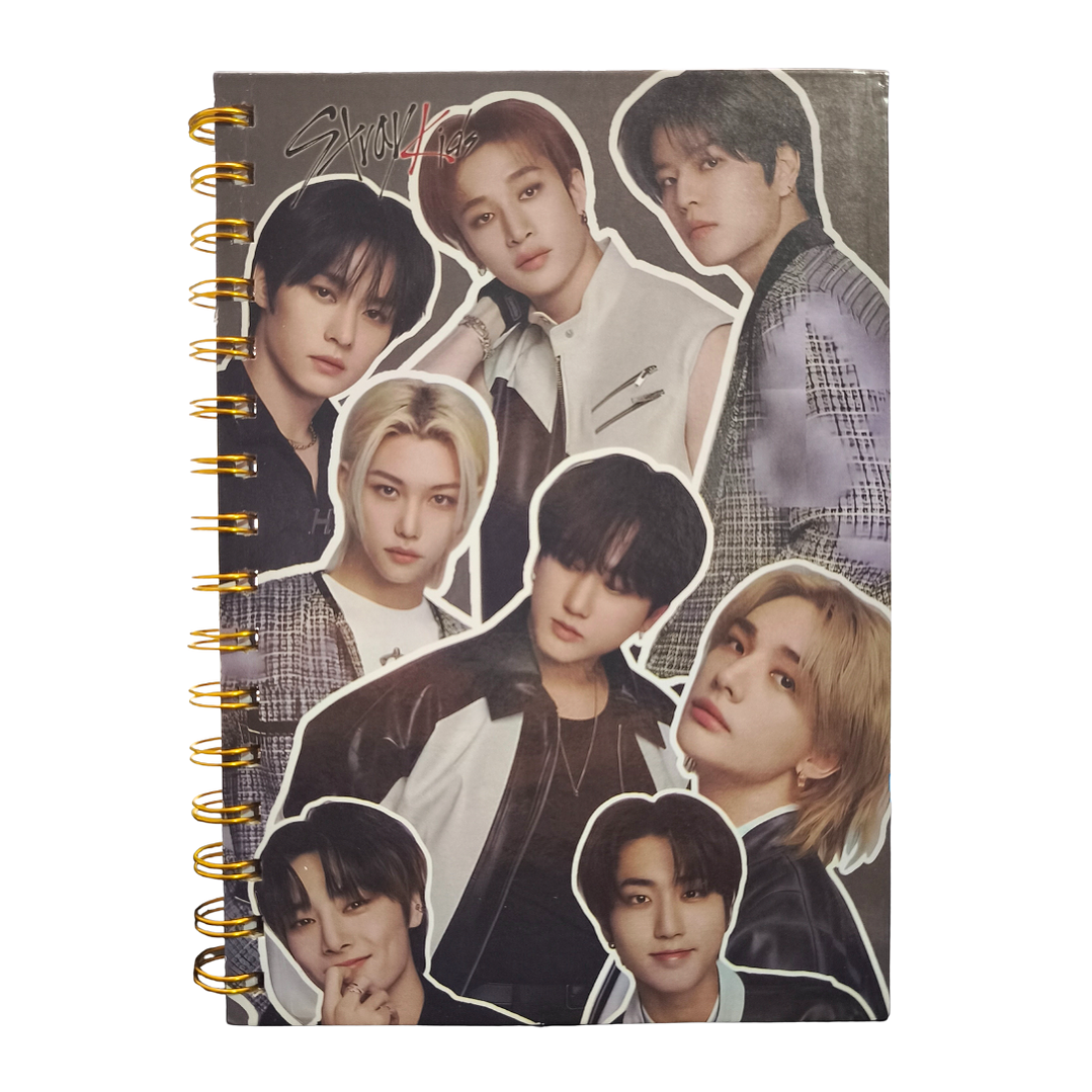 Libreta Anillada Tapa Dura Diseño Kpop Stray Kids 21*15cms 1
