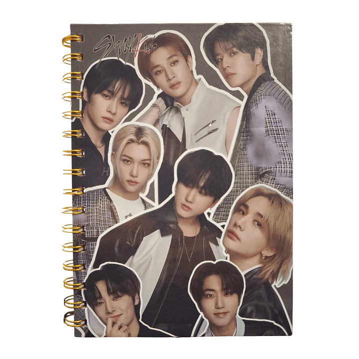 Libreta Anillada Tapa Dura Diseño Kpop Stray Kids 21*15cms 1