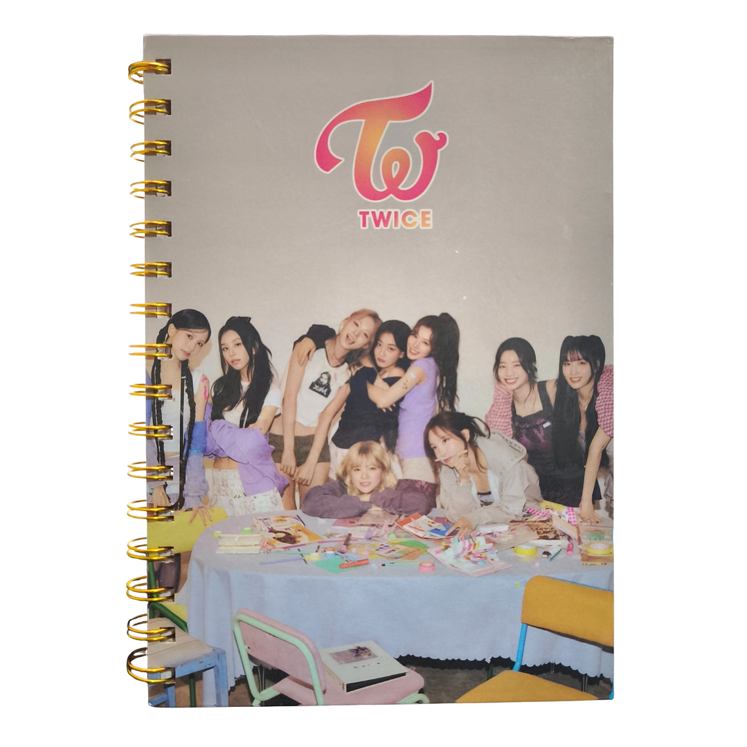 Libreta Anillada Tapa Dura Diseño Kpop Twice 21*15cms 1