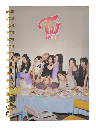 Libreta Anillada Tapa Dura Diseño Kpop Twice 21*15cms
