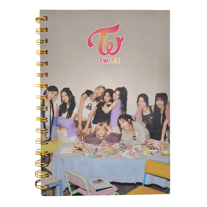 Libreta Anillada Tapa Dura Diseño Kpop Twice 21*15cms 1