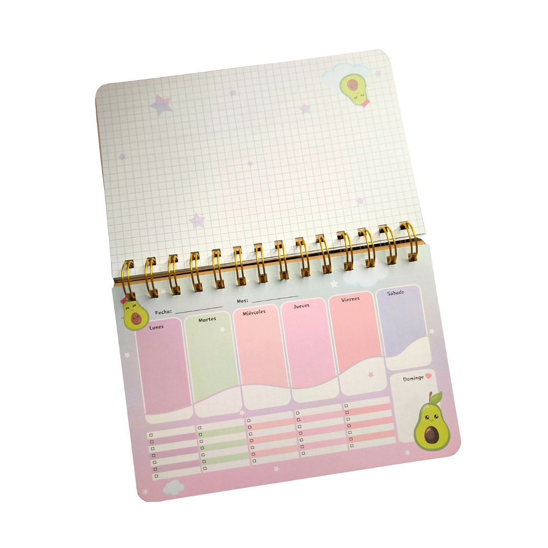 Set Escolar Palta Kawaii Planner + Notas Adhesivas + Destacadores 2