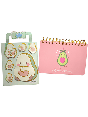 Set Escolar Palta Kawaii Planner + Notas Adhesivas