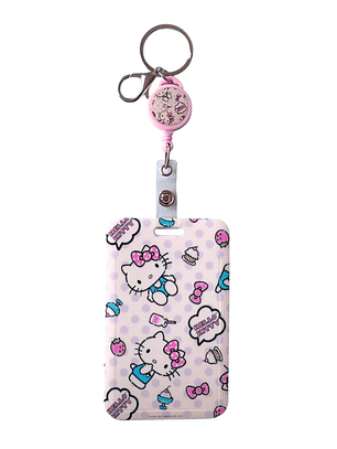 Portacredencial Retractil Diseño Hello Kitty y Amigos