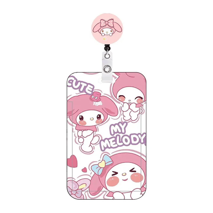 Portacredencial Retractil Diseño Hello Kitty y Amigos 5